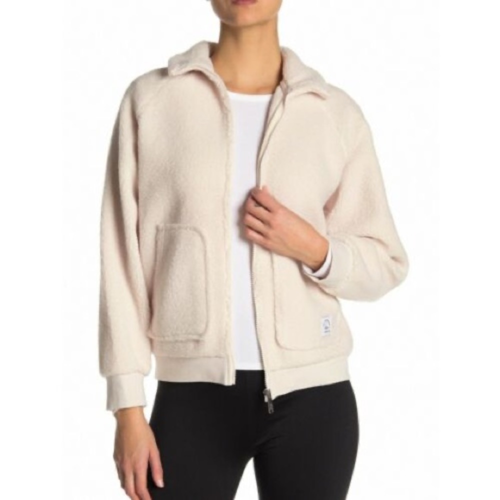 Sam Edelman XS Popcorn Fleece Jacket Ivory NWT